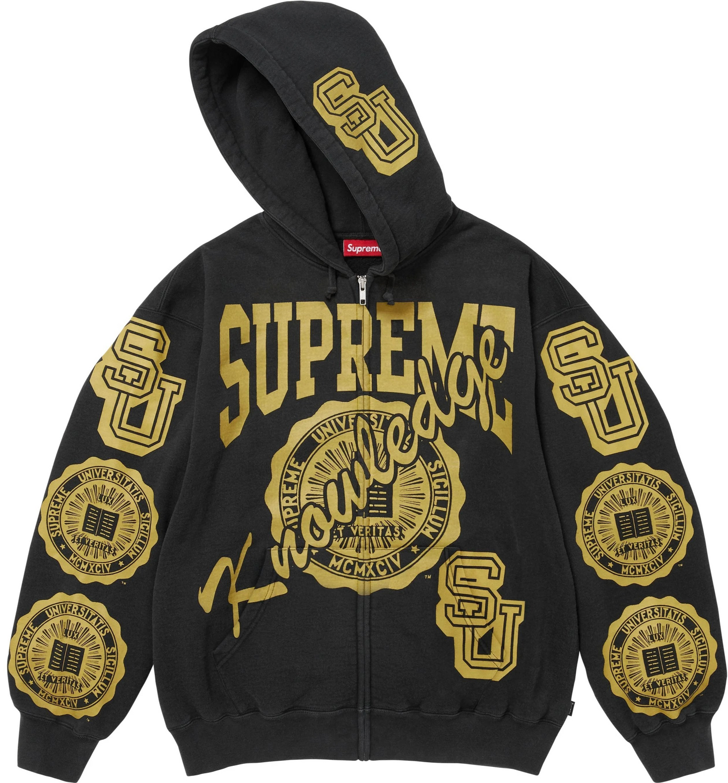 Campera Supreme Knowledge Reigns Zip Up Black
