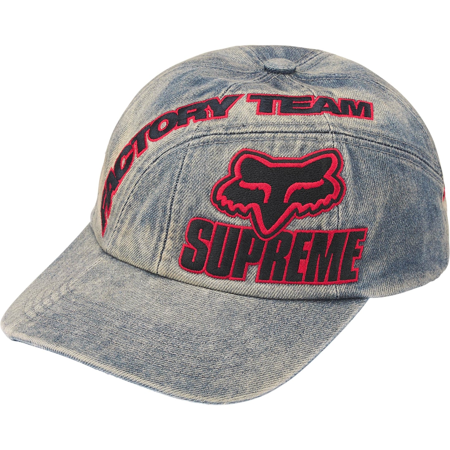 Gorro Supreme x Fox Racing 6 - Panel Denim