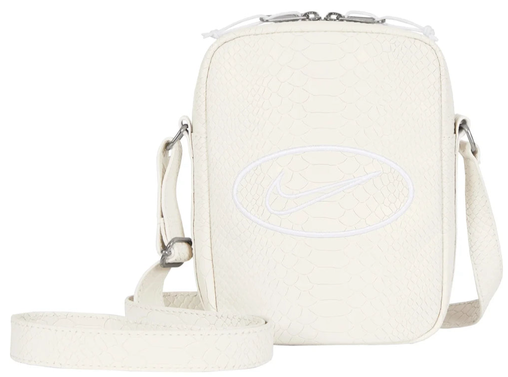 Supreme X Nike Leather Shoulder Bag White
