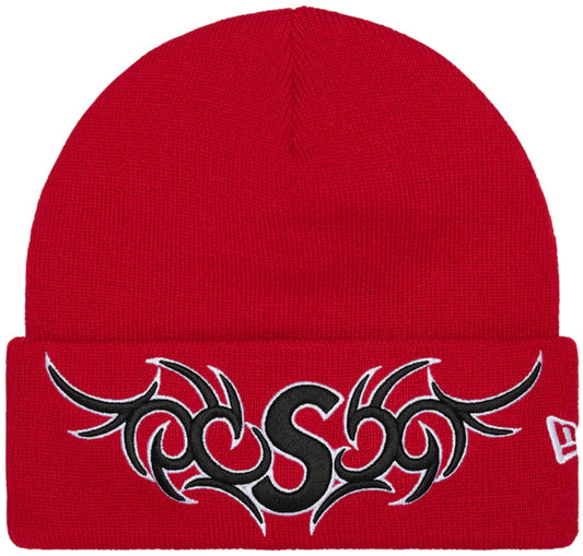Gorro de Lana Supreme X New Era Tribal S Logo Red