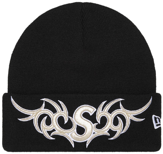 Gorro de Lana Supreme X New Era Tribal S Logo Black
