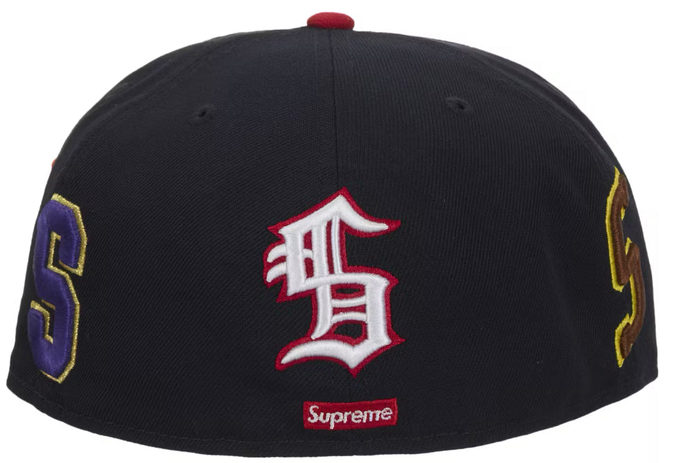 Gorro Supreme x New Era Multi S Logo 59Fifty Fitted Navy