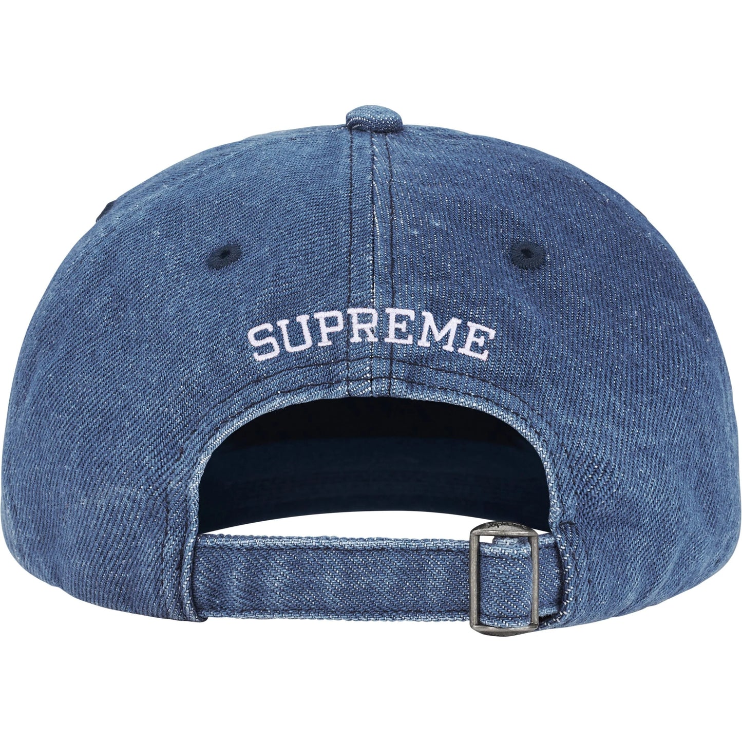 Gorro Supreme Splatter Logo 6-Panel Washed Denim