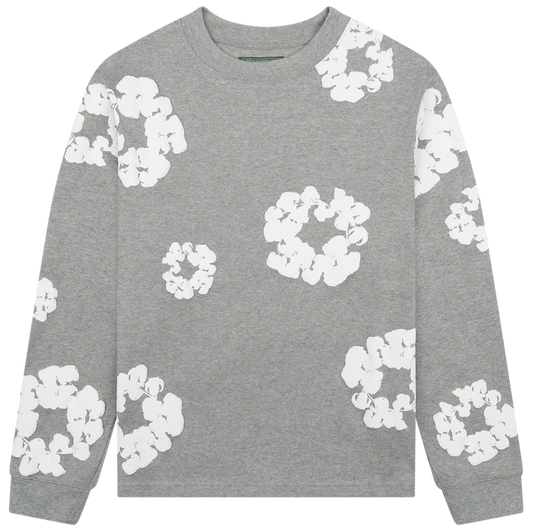 Camiseta Denim Tears Manga Larga Grey