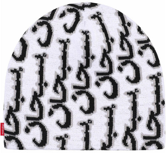 Gorro De Lana Supreme Arabic Jacquard White