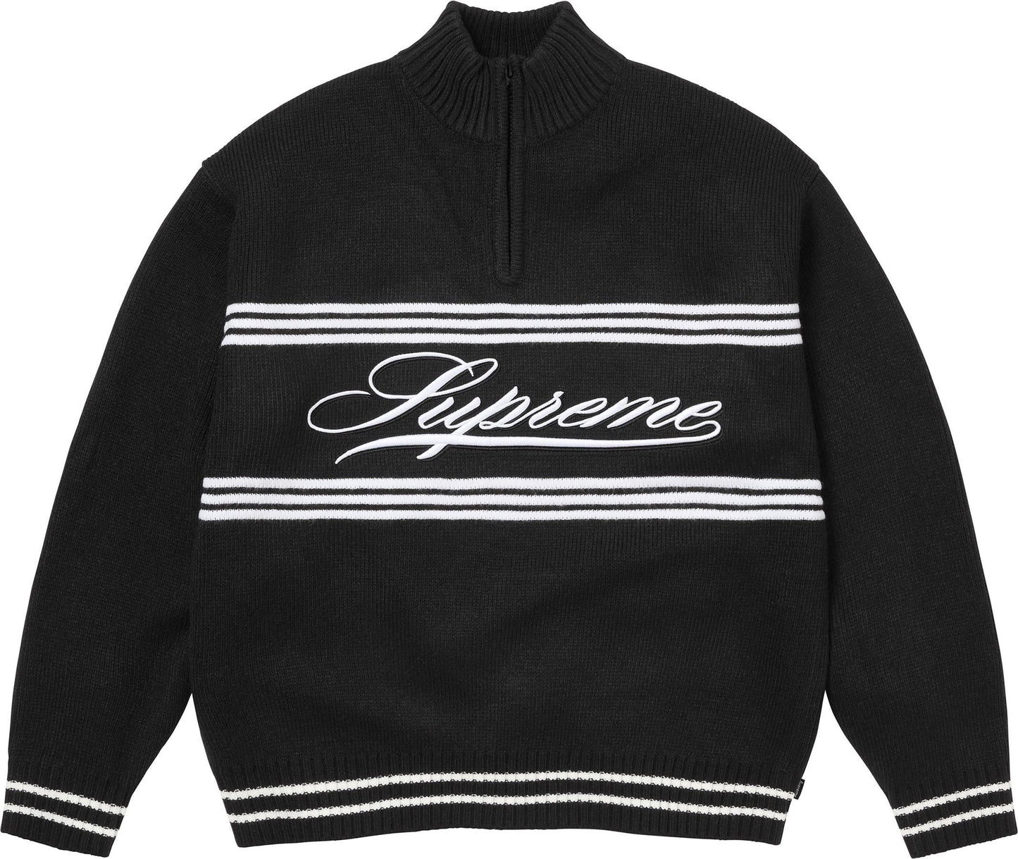Buzo Supreme Script Stripe Half Black