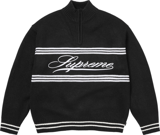 Buzo Supreme Script Stripe Half Black