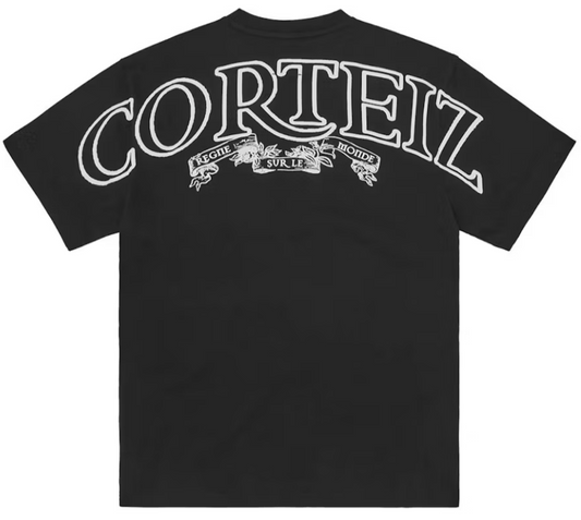 Camiseta Corteiz Royale Heavyweight Black & White