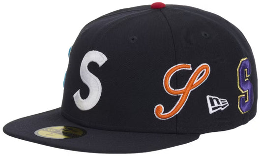 Gorro Supreme x New Era Multi S Logo 59Fifty Fitted Navy