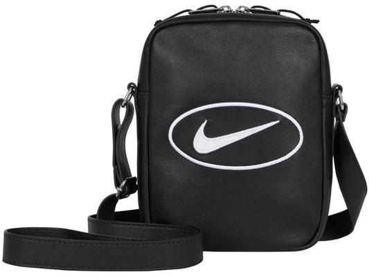 Supreme X Nike Leather Shoulder Bag Black