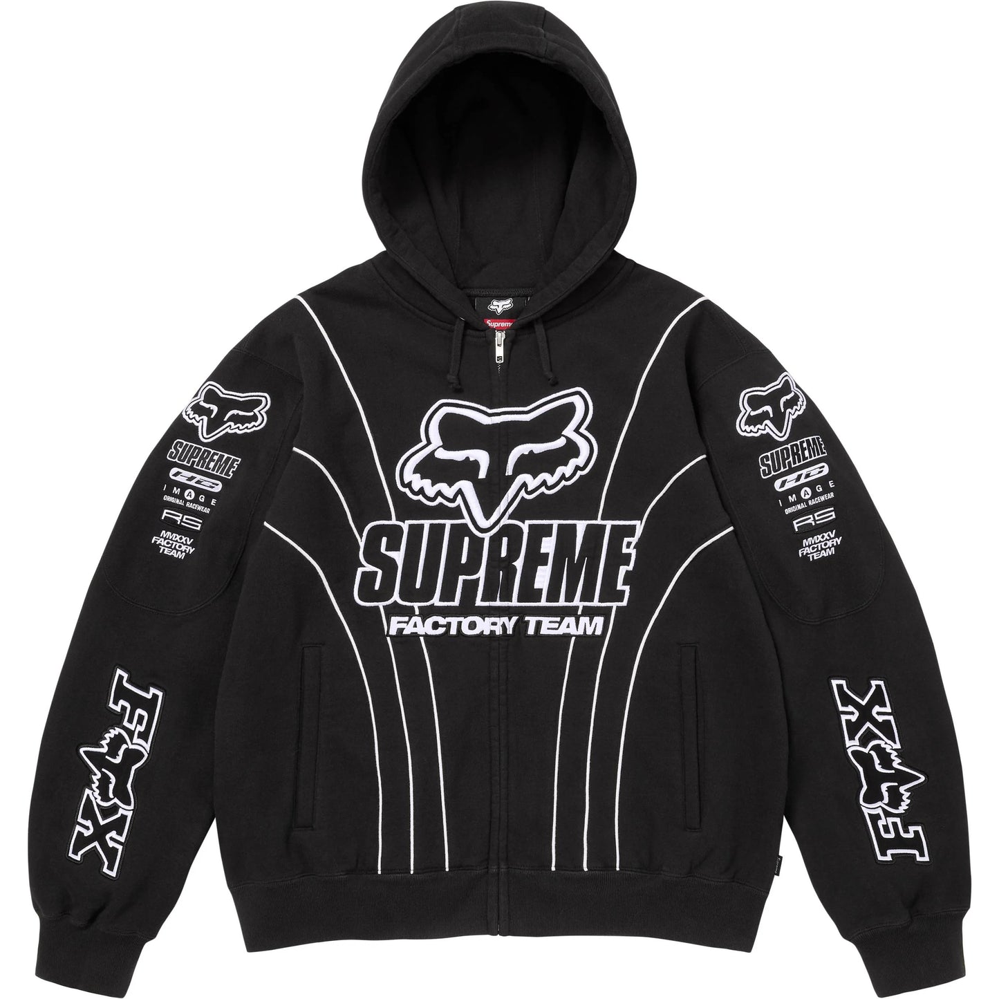 Campera Supreme x Fox Racing Black