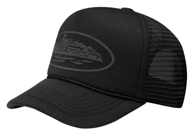 Gorro Corteiz Alcatraz Premium Puff Triple Black