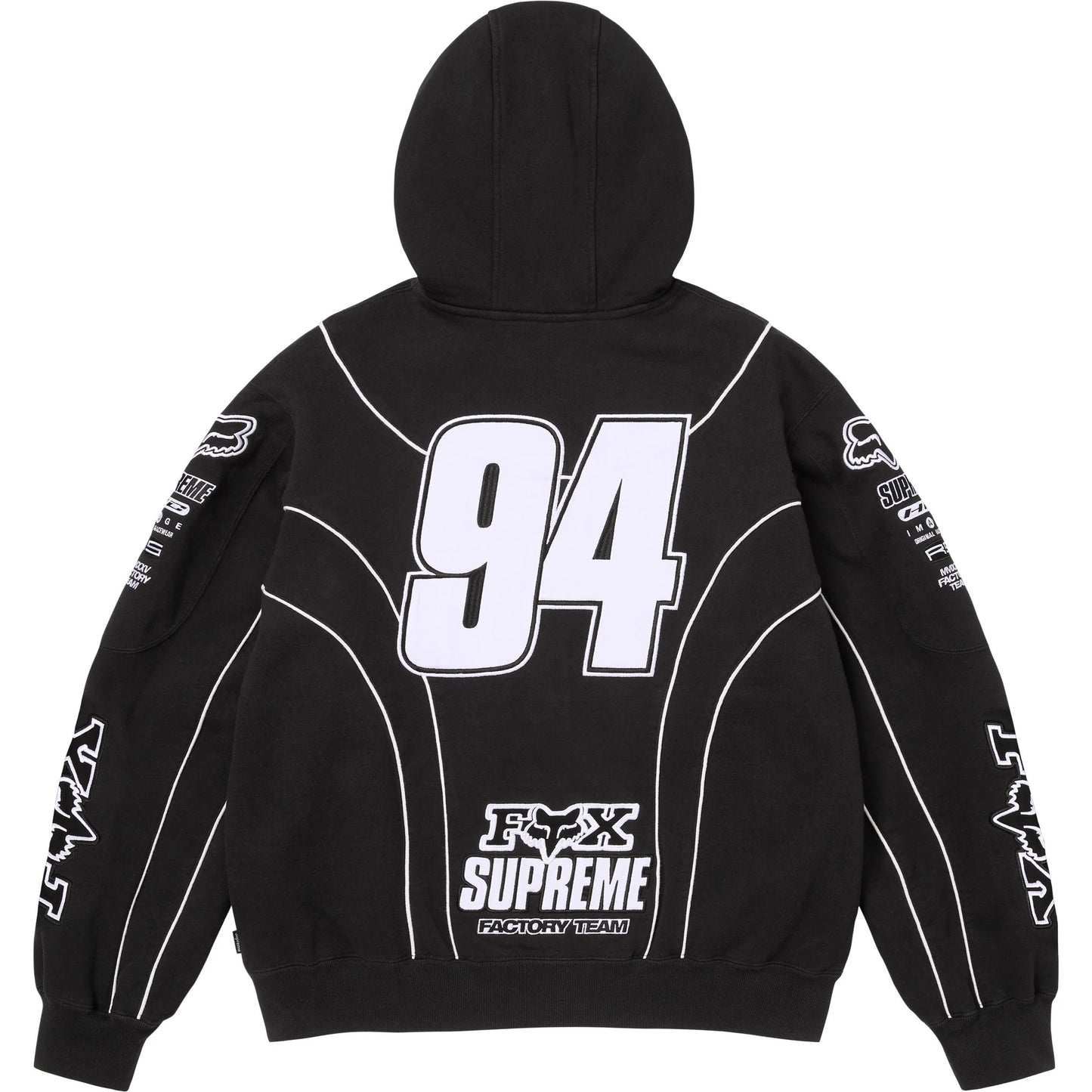 Campera Supreme x Fox Racing Black