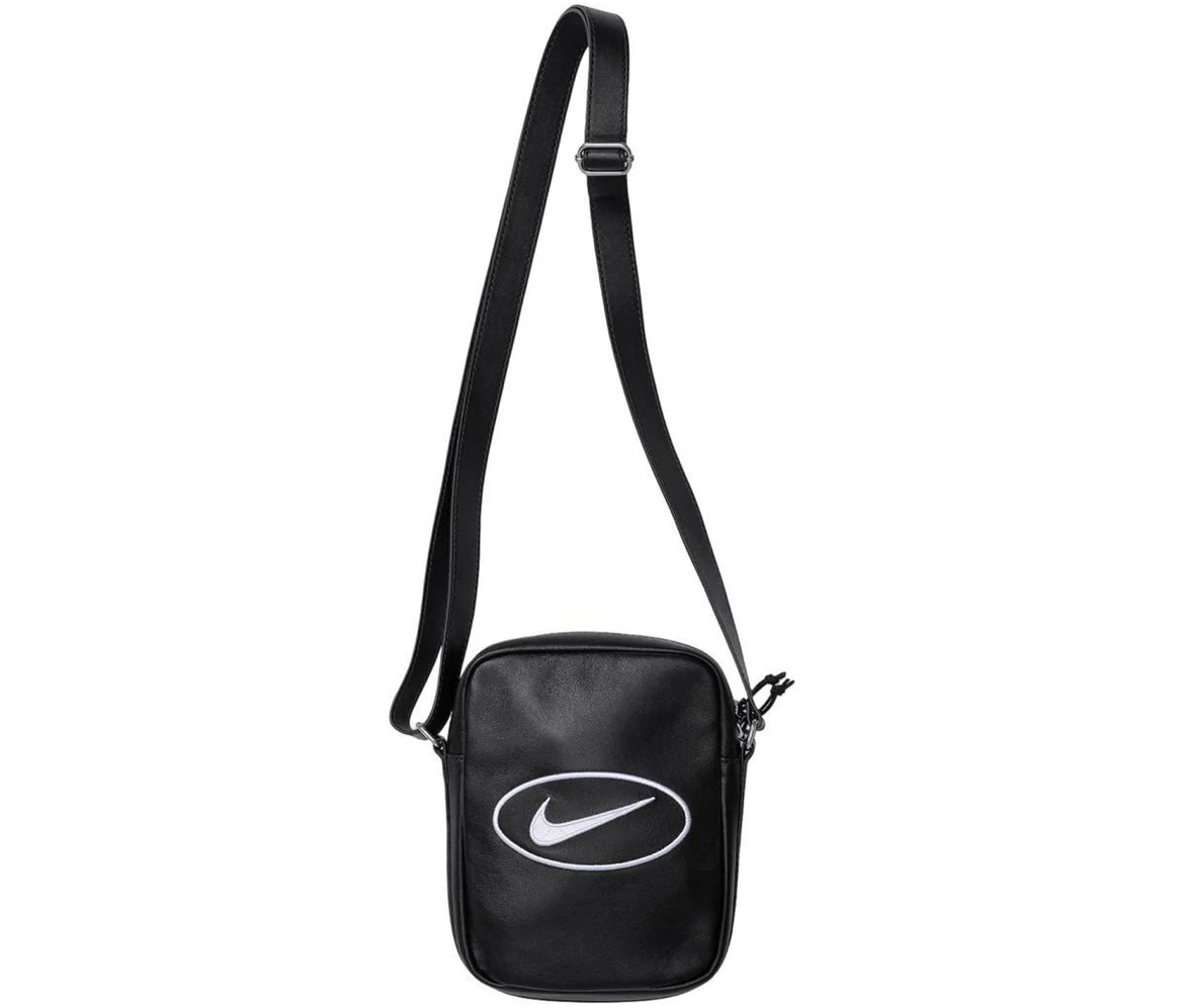 Supreme X Nike Leather Shoulder Bag Black