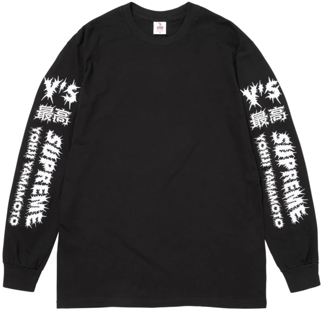 Camiseta Supreme X Yohji Yamamoto Manga Larga Black