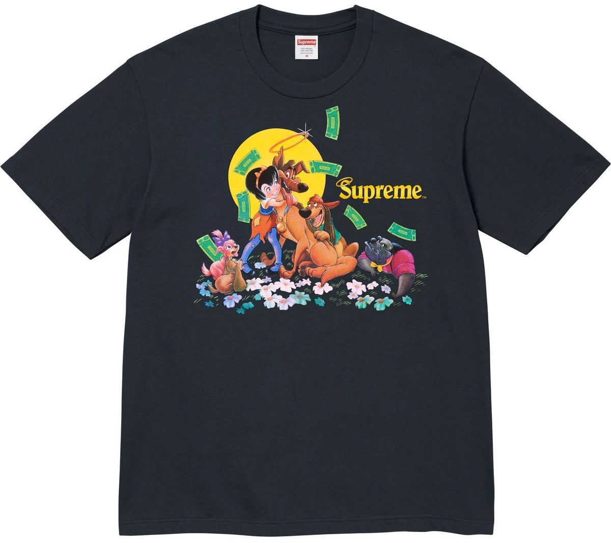 Camiseta Supreme All Dogs Go To Heaven Navy