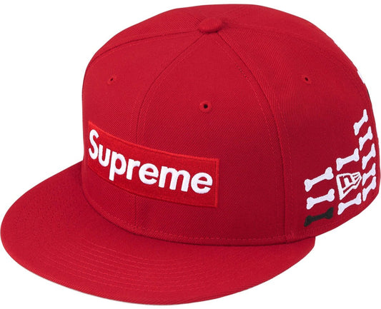 Gorro Supreme Bones Box Logo New Era Red