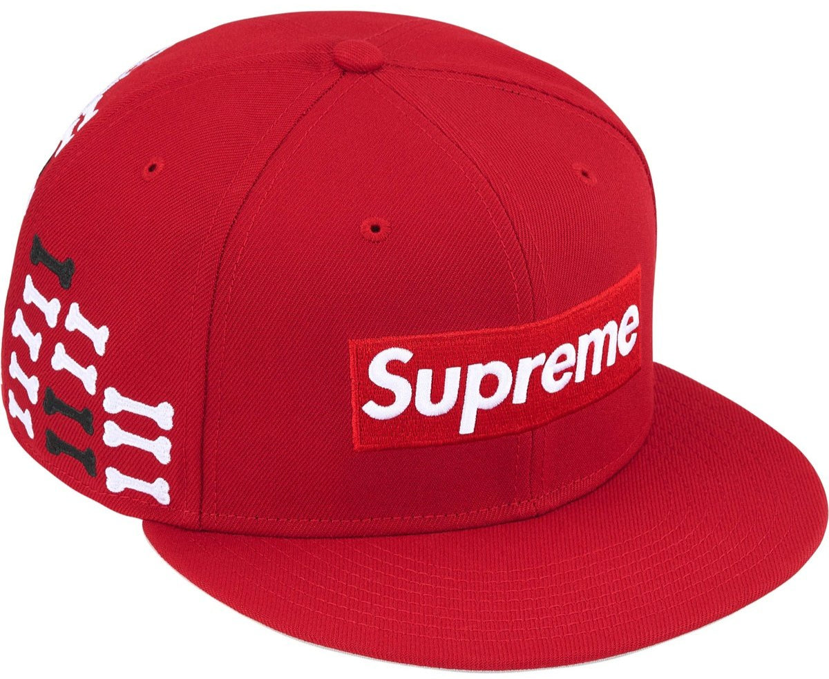 Gorro Supreme Bones Box Logo New Era Red