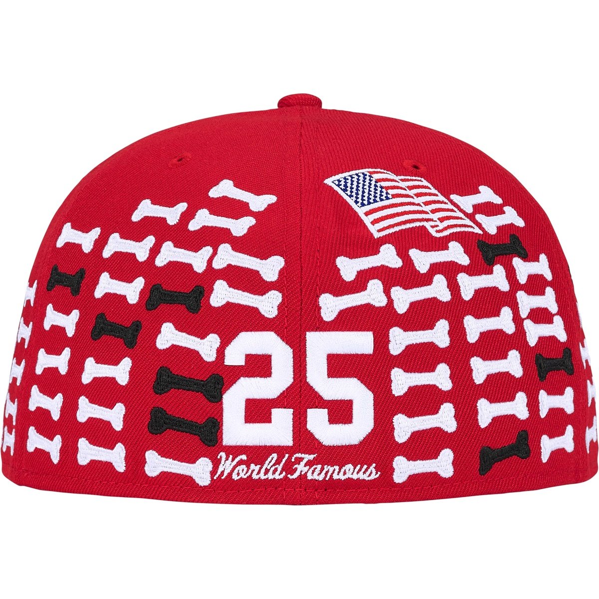 Gorro Supreme Bones Box Logo New Era Red