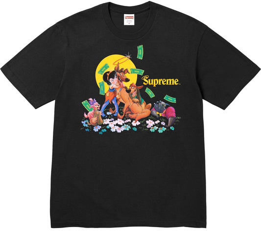 Camiseta Supreme All Dogs Go To Heaven Black