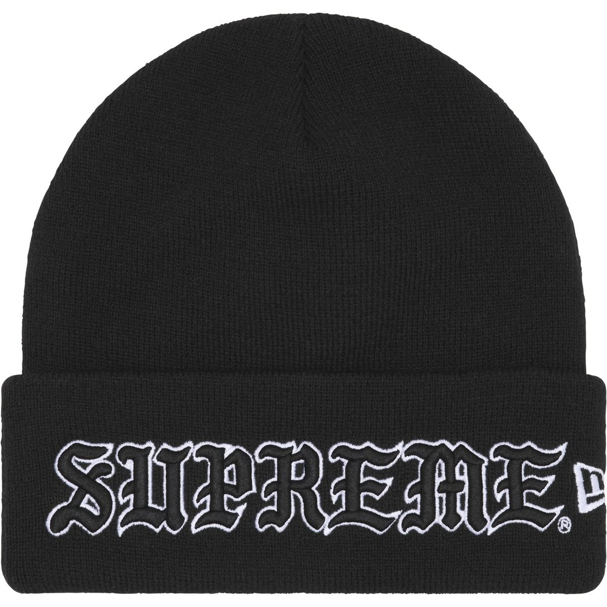 Gorro de Lana Supreme X New Era Old English Black
