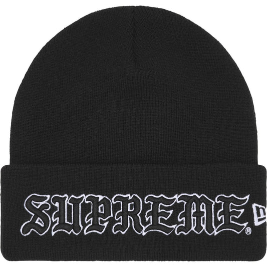 Gorro de Lana Supreme X New Era Old English Black
