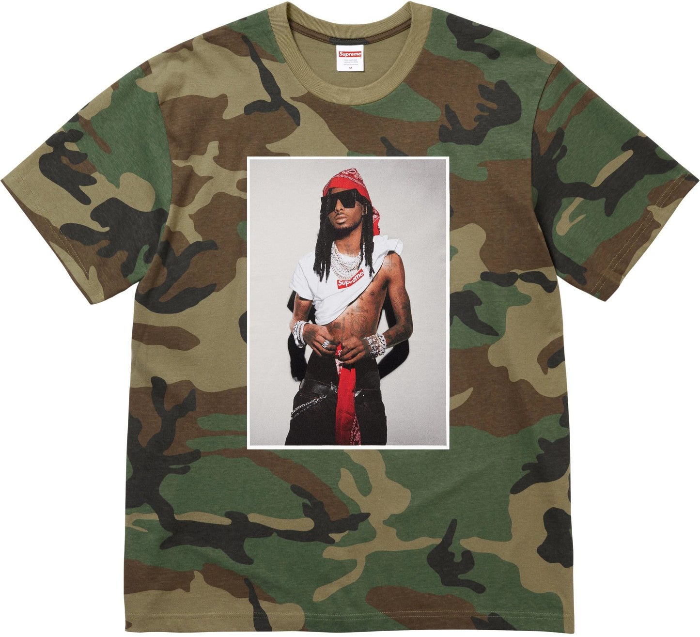 Camiseta Supreme X Playboi Carti Heather Woodland Camo