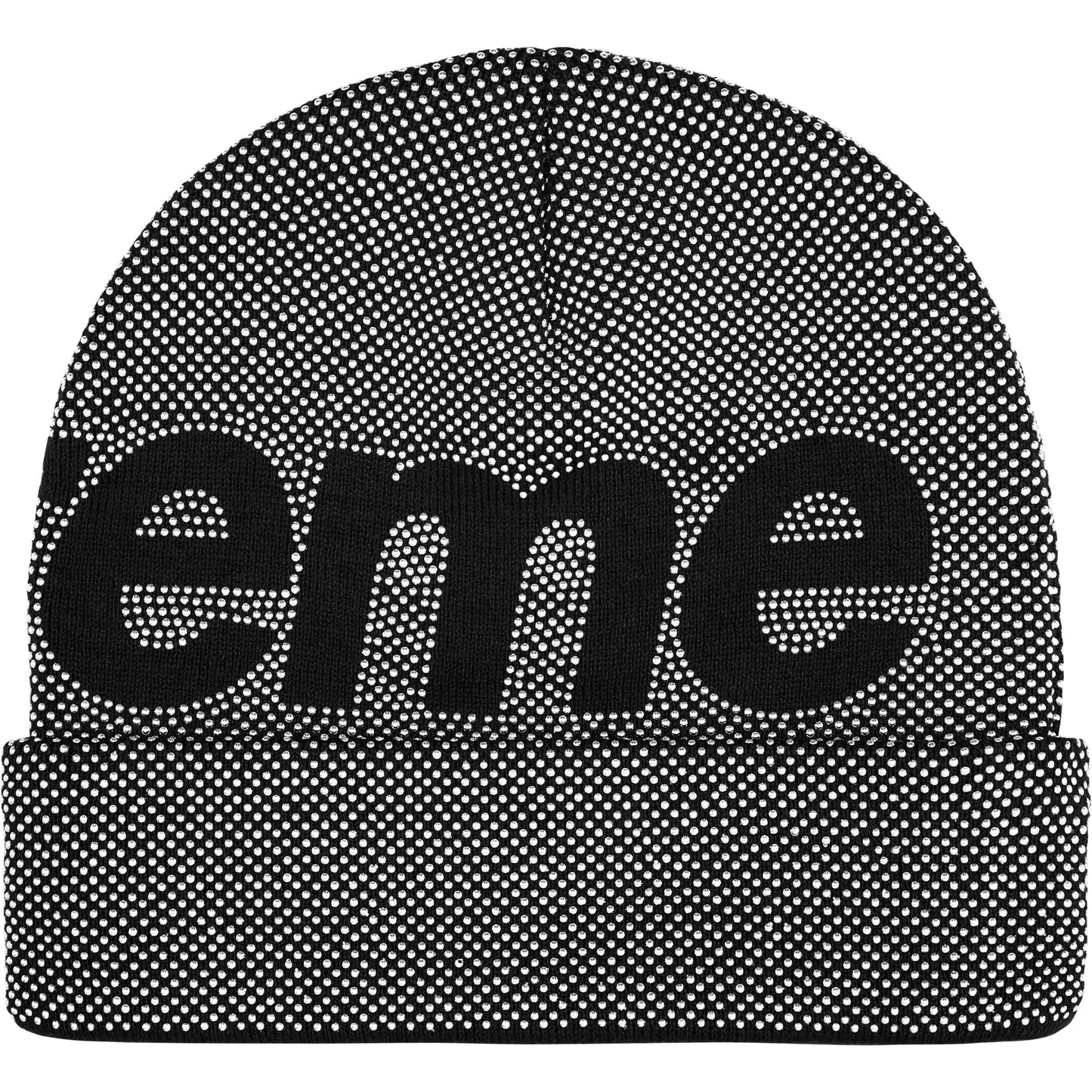 Gorro De Lana Supreme Studded Knockout Big Logo Black