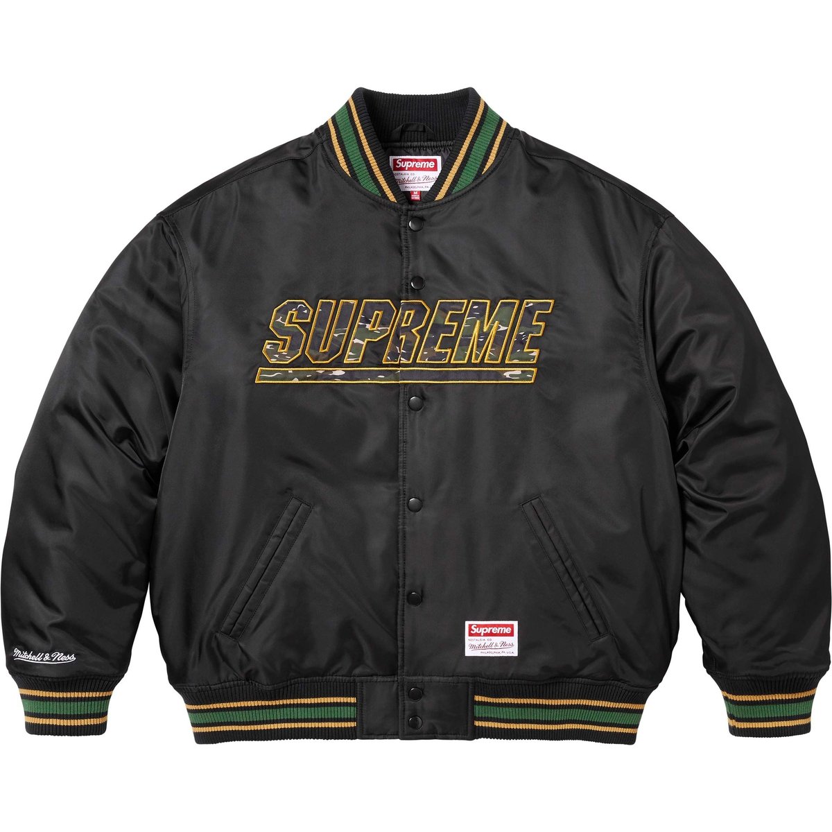 Campera Supreme X Mitchell And Ness Camo Logo Black