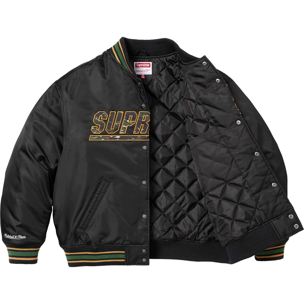 Campera Supreme X Mitchell And Ness Camo Logo Black