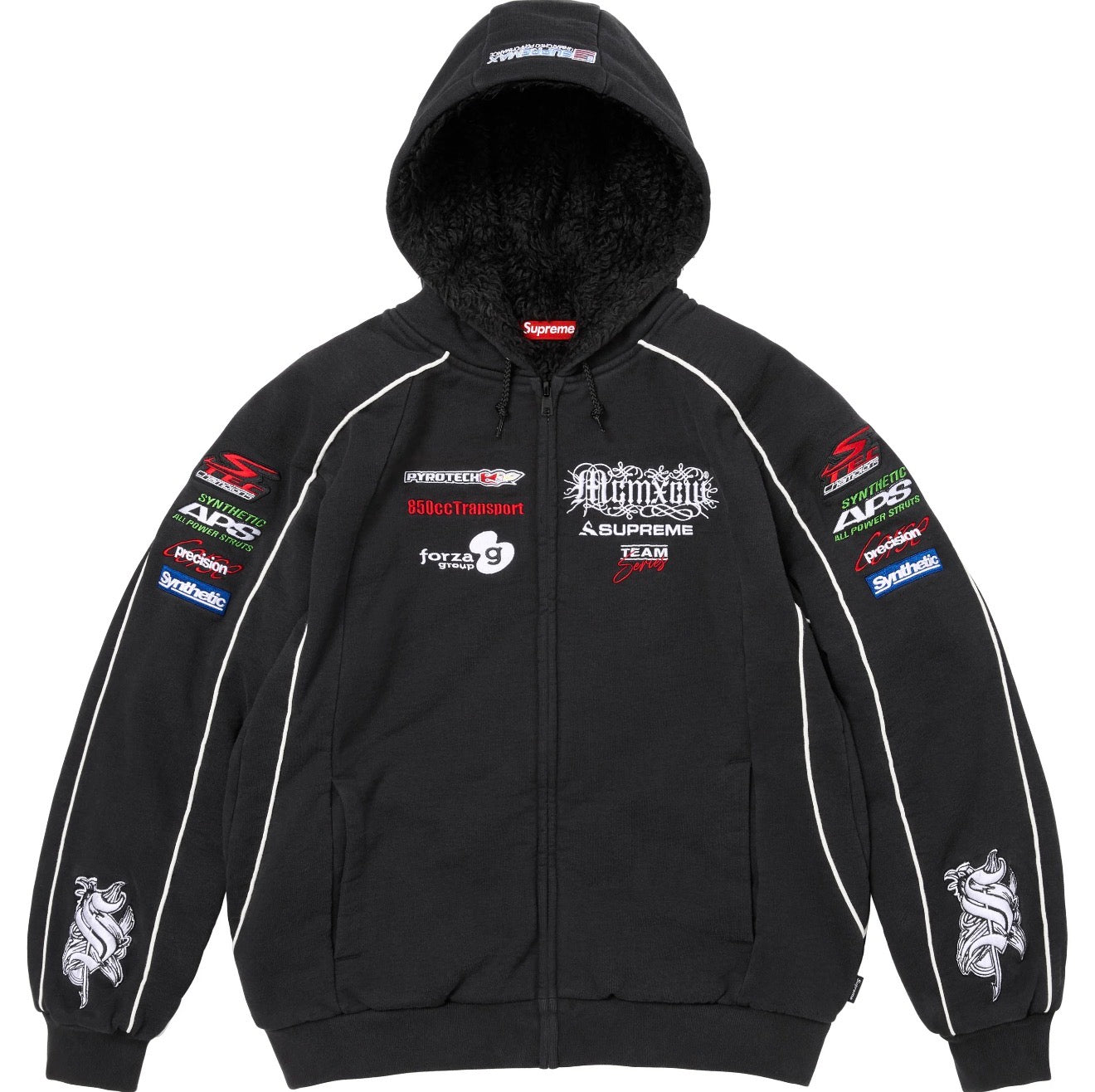 Campera Supreme Racing Lined Black