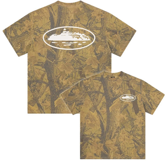 Camiseta Corteiz Island Puff Print Forest Camo