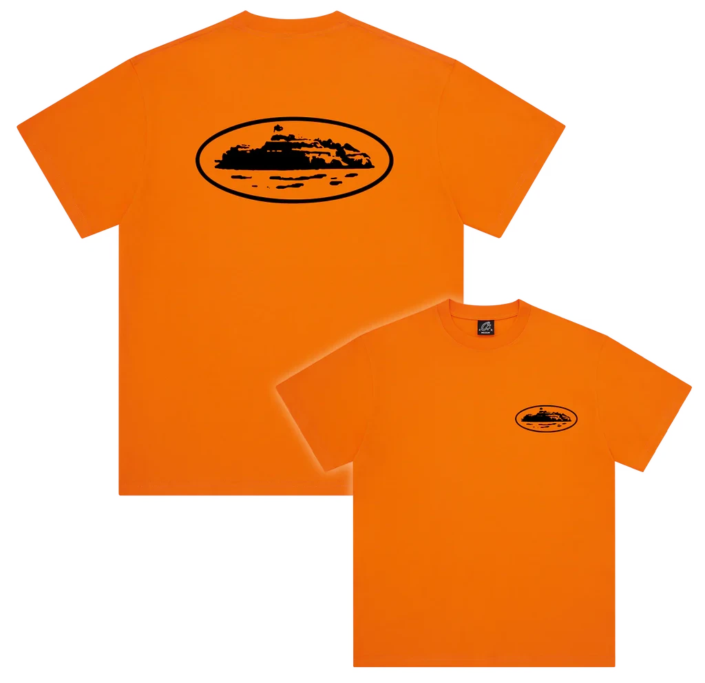Camiseta Corteiz Island Puff Print Orange