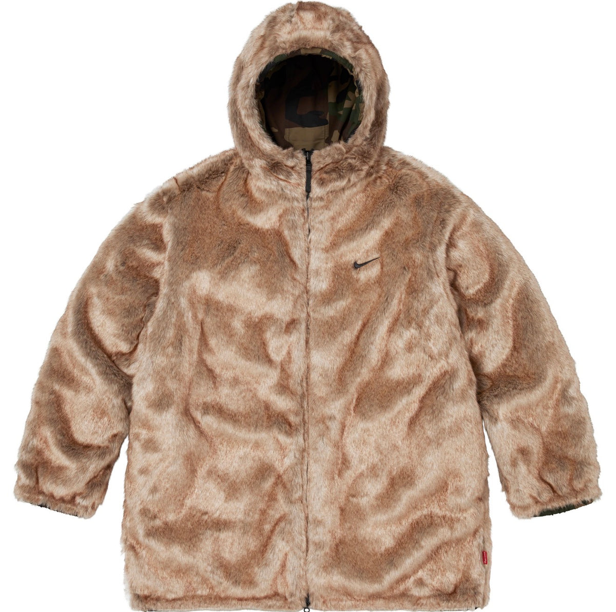 Campera Supreme x Nike Faux Fur Reversible Parka Camo