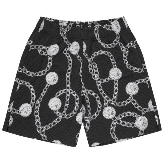 Short Corteiz Chain Mesh Black