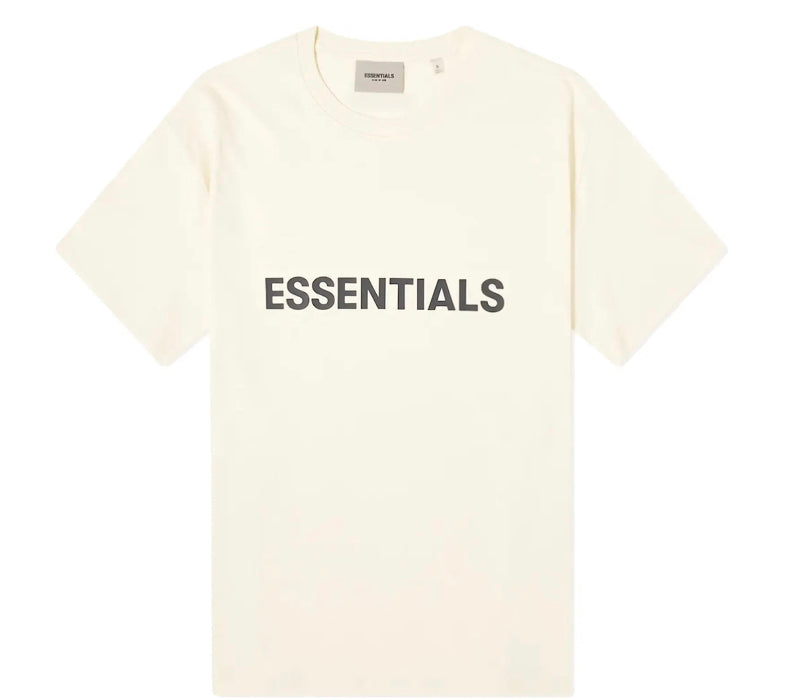 Fear Of God Essentials Boxy T-Shirt Applique Logo Cream