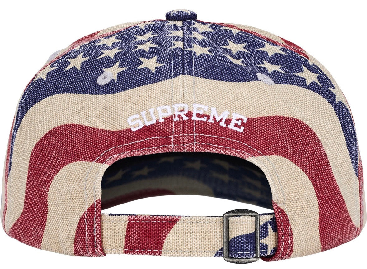 Gorro Supreme Pigment Coated S Logo 6-Panel Flag