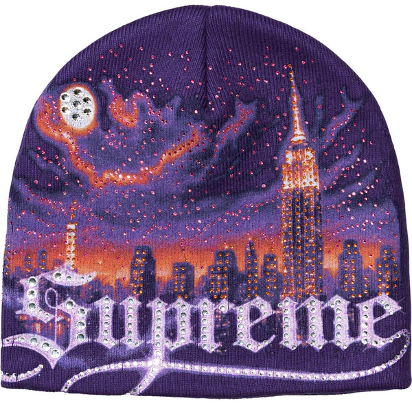 Gorro De Lana Supreme Cityscape Purple