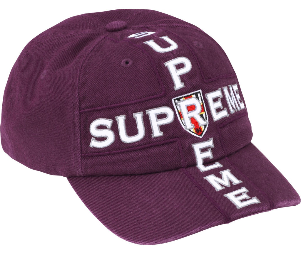 Gorro Supreme Cross 6-Panel Plum
