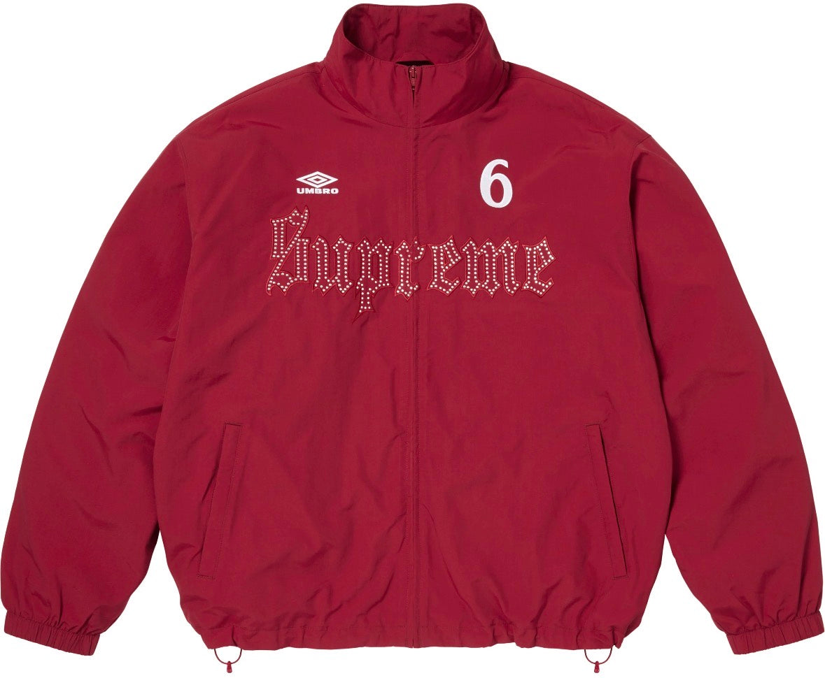 Campera Supreme x Umbro Rhinestone Track Red
