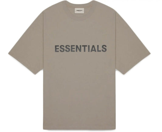 Fear Of God Essentials Boxy T-Shirt Applique Logo Taupe