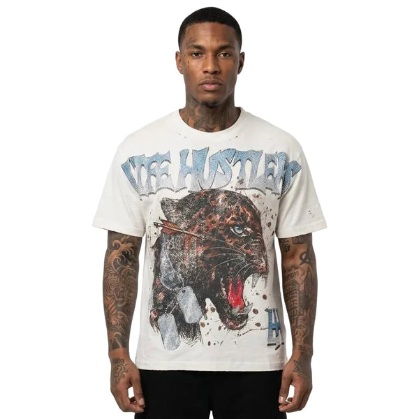 Camiseta Life Hustler Leopard White