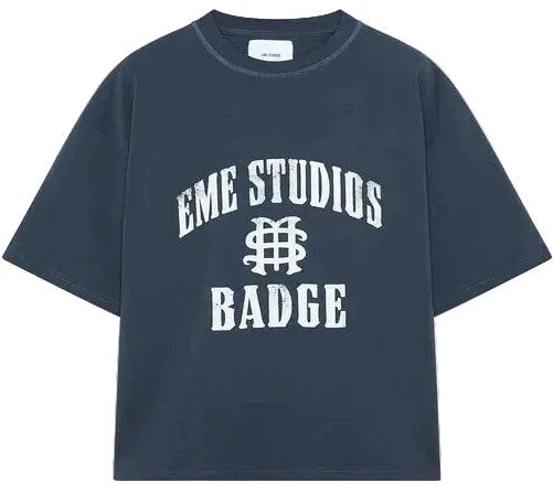 Camiseta Eme Studios Badge Navy Oversized