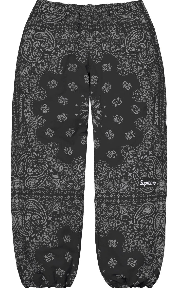 Pantalon Supreme Reflective Bandana Track Black