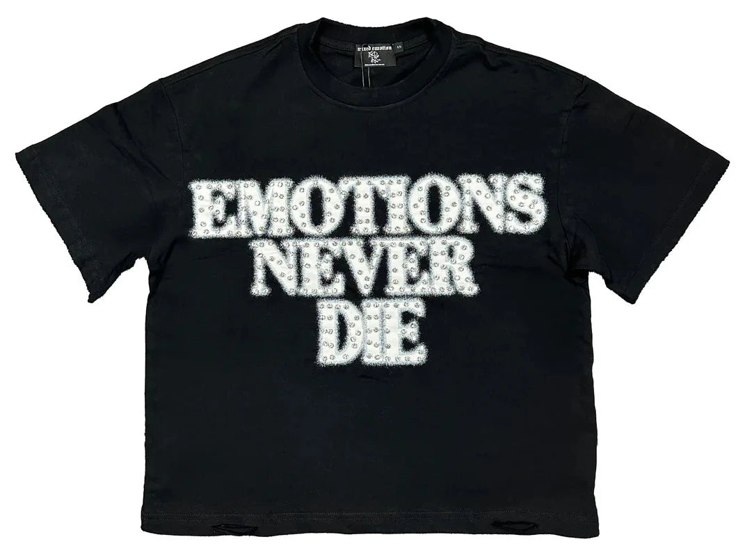 Camiseta Mixed Emotions Black End Rhinestone