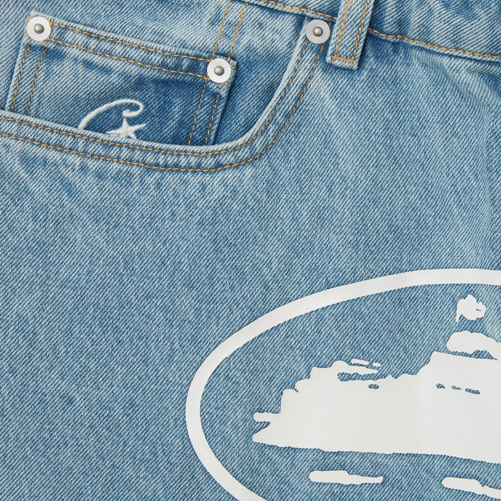 Short Corteiz Island Denim Stonewash