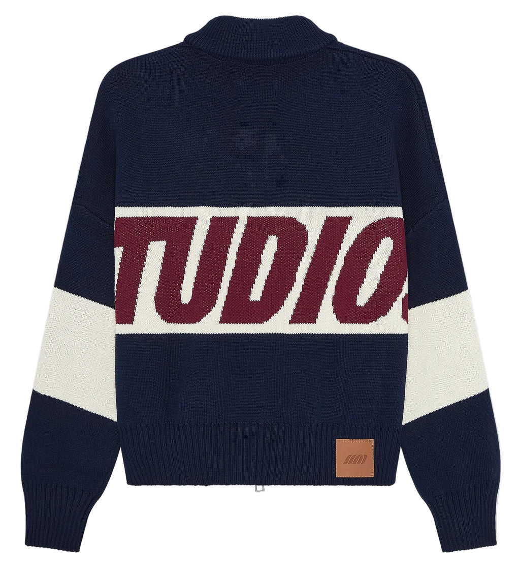Campera Eme Studios Thrill Navy Knit