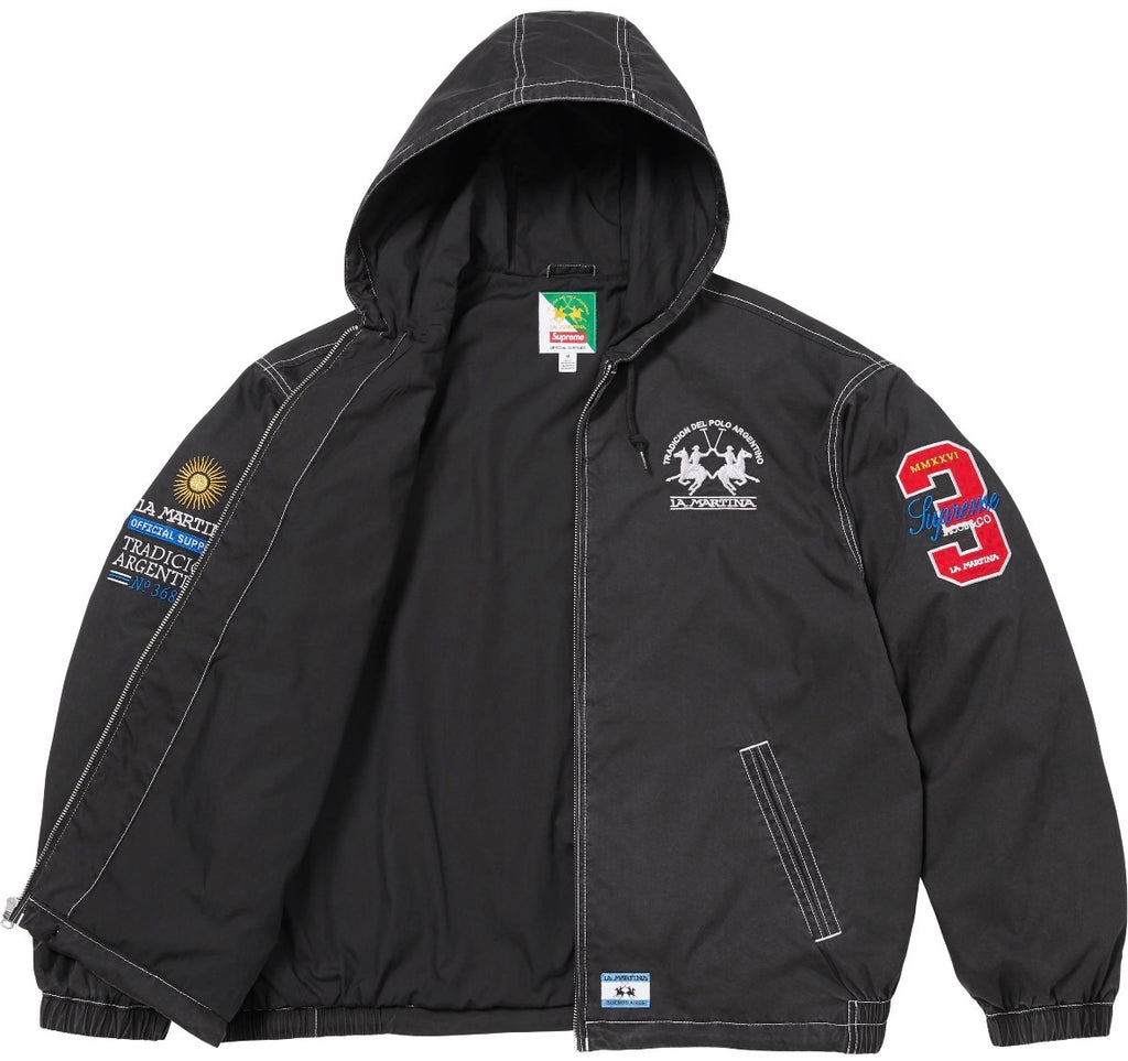 Campera Supreme x La Martina x Jacob & Co Lightweight Hooded Jacket Black