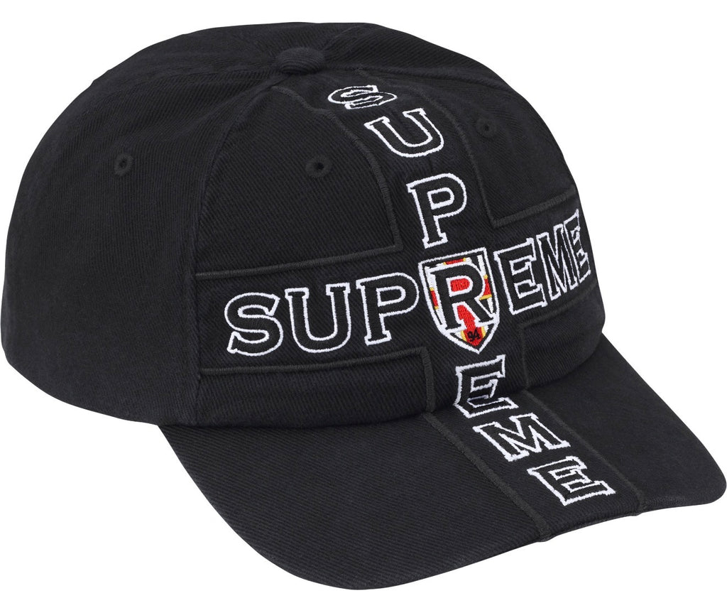 Gorro Supreme Cross 6-Panel Black