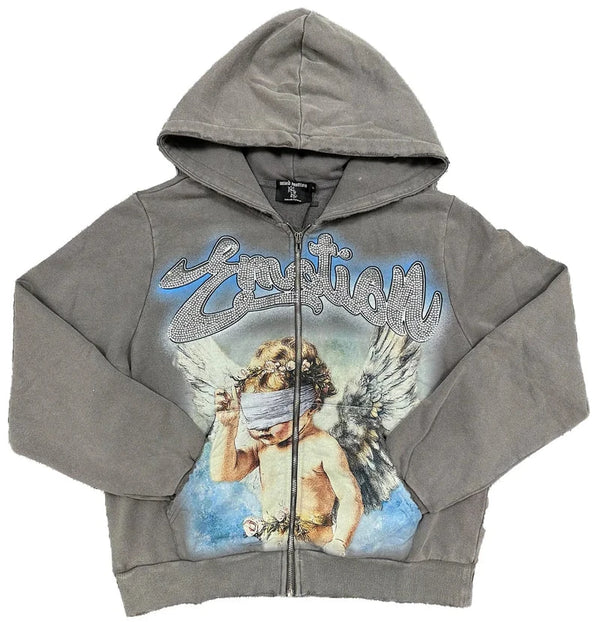 Campera Mixed Emotions Grey Rhinestone